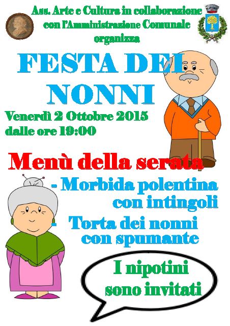 2 Ottobre 15 Festa Dei Nonni Associazione Arte E Cultura Schivenoglia